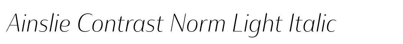 Ainslie Contrast Norm Light Italic